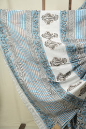 Grey HBP Cotton Saree - SRGCS3726