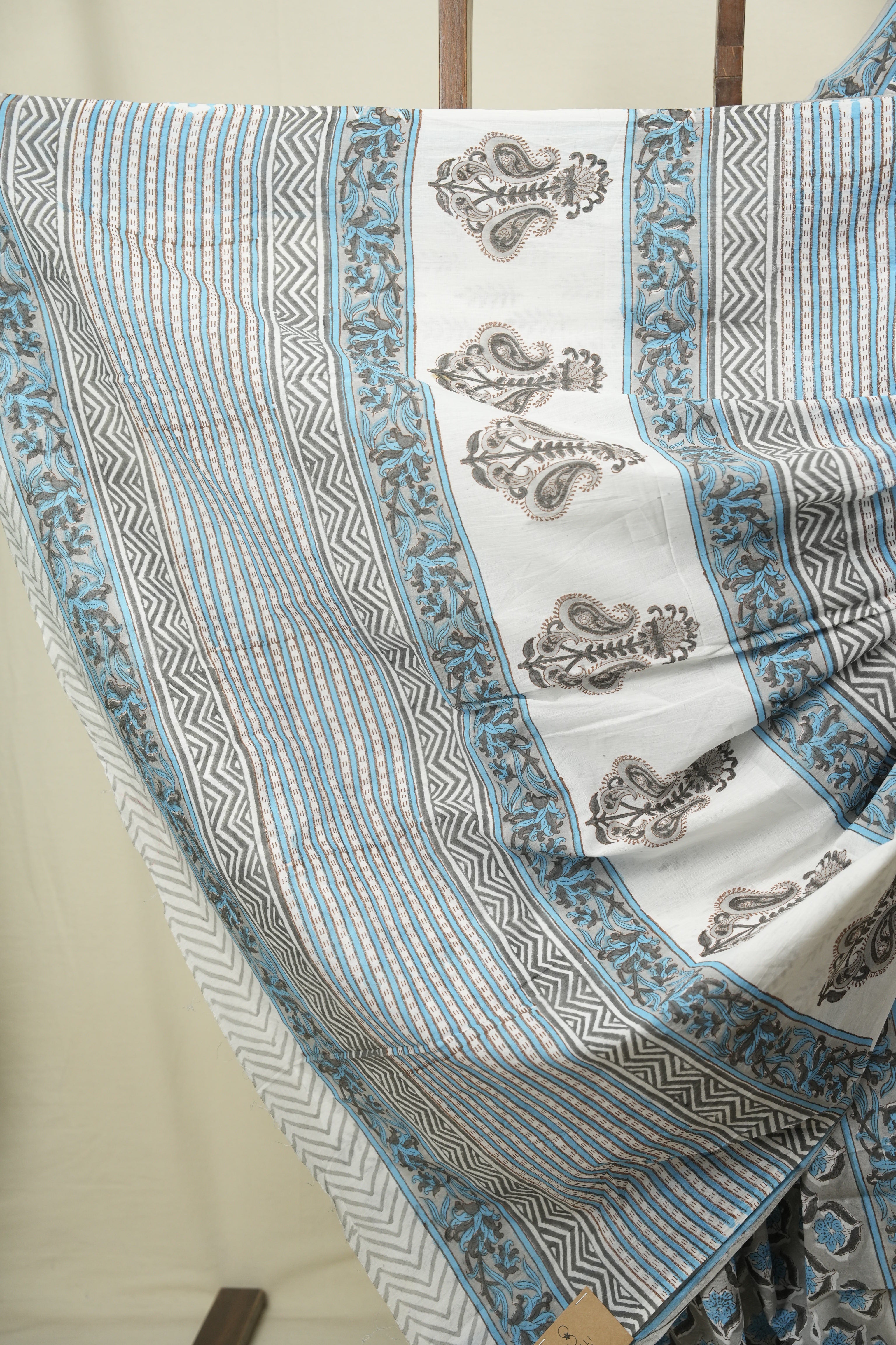 Grey HBP Cotton Saree - SRGCS3726