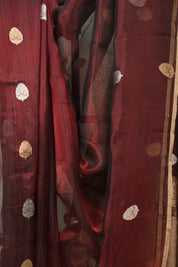 Wine Tissue Banarasi Silk Saree - SRWTBSS63