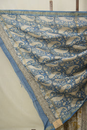Cream HBP Cotton Silk Saree With Maheshwari Border - SRCCSS1563