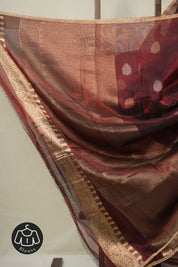 Wine Tissue Banarasi Silk Saree - SRWTBSS63
