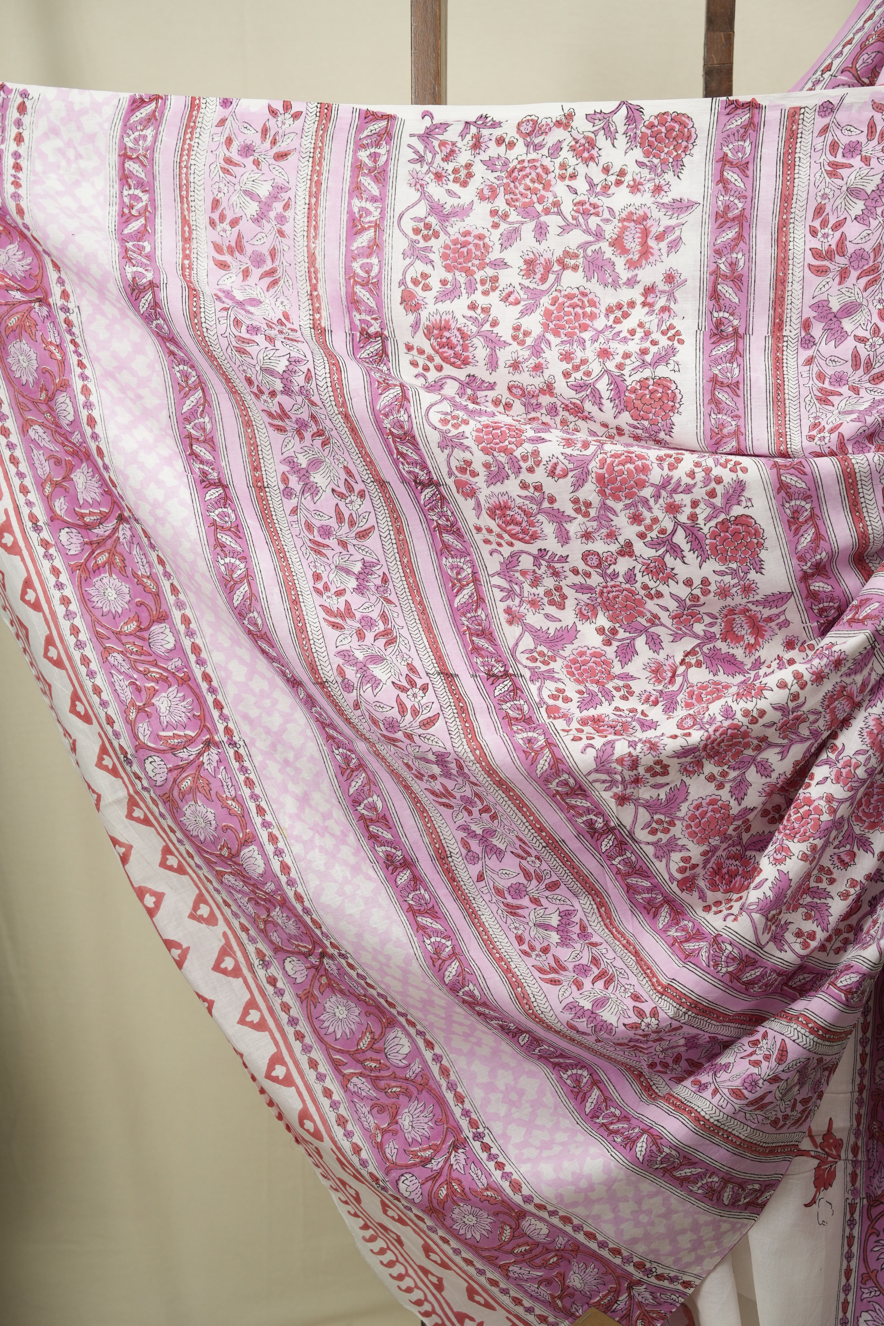 White HBP Cotton Saree - SRWCS3728
