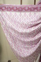 White HBP Cotton Saree - SRWCS3728