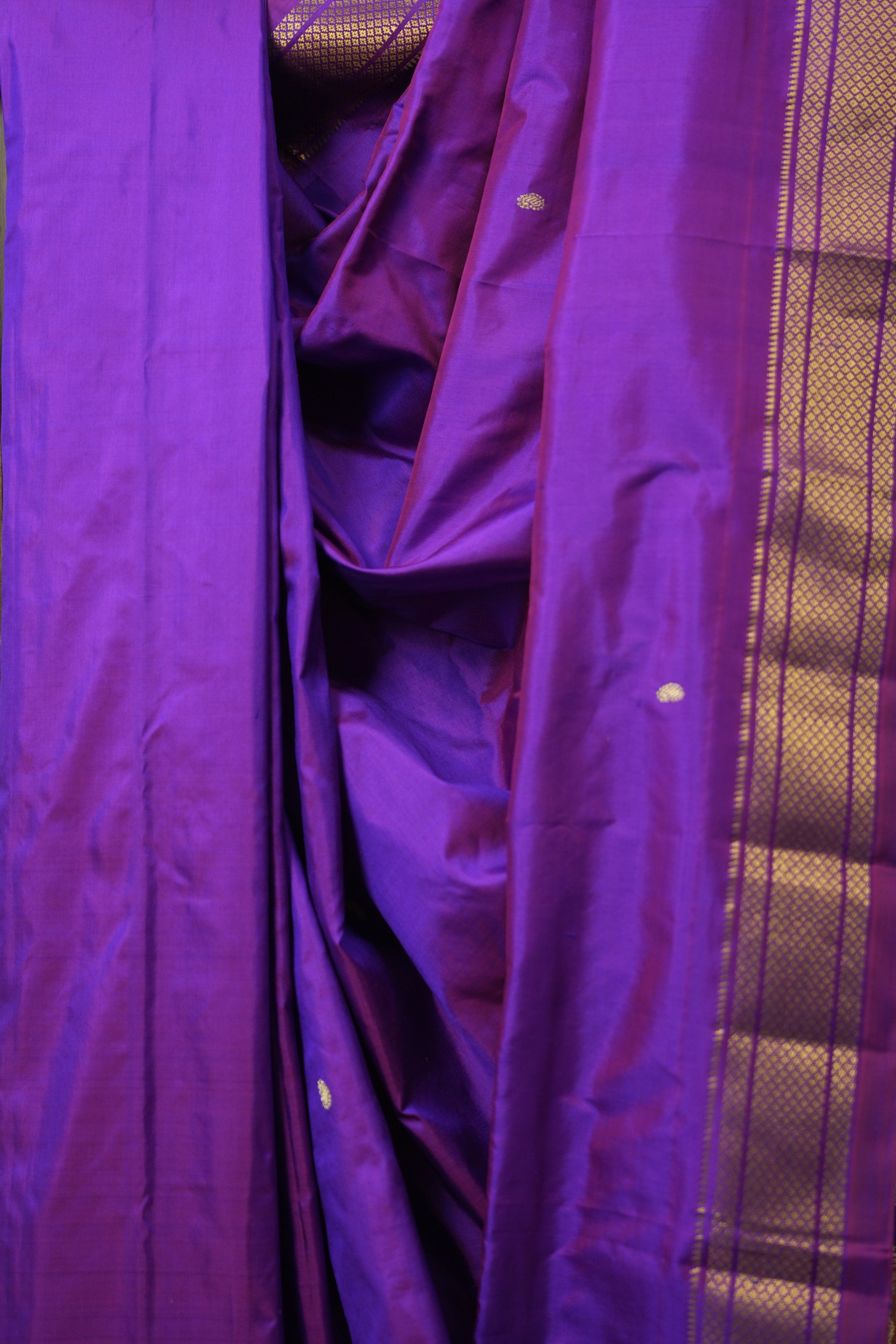 Purple Silk Paithani Saree - SRPSPS759