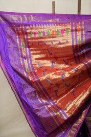 Purple Silk Paithani Saree - SRPSPS759