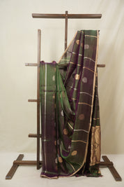 Two Tone Green Tissue Banarasi Silk Saree - SRTTGTBSS61