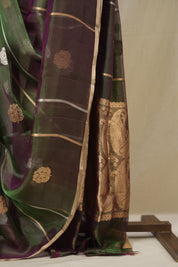 Two Tone Green Tissue Banarasi Silk Saree - SRTTGTBSS61