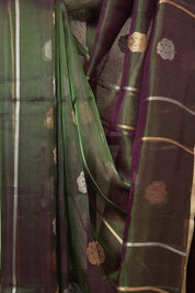 Two Tone Green Tissue Banarasi Silk Saree - SRTTGTBSS61