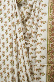 White HBP Cotton Saree - SRWCS3733