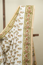 White HBP Cotton Saree - SRWCS3733