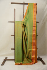 Two Tone Green Kanjivaram Silk Saree - SRTTGKSS1057