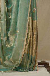 Turquoise Green Tissue Banarasi Silk Saree - SRTGTBSS60