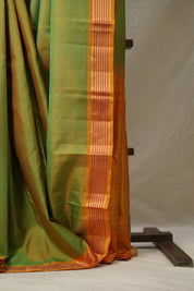 Two Tone Green Kanjivaram Silk Saree - SRTTGKSS1057