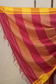 Red Big Checks Cotton Patteda Anchu Saree - SRRPAS235