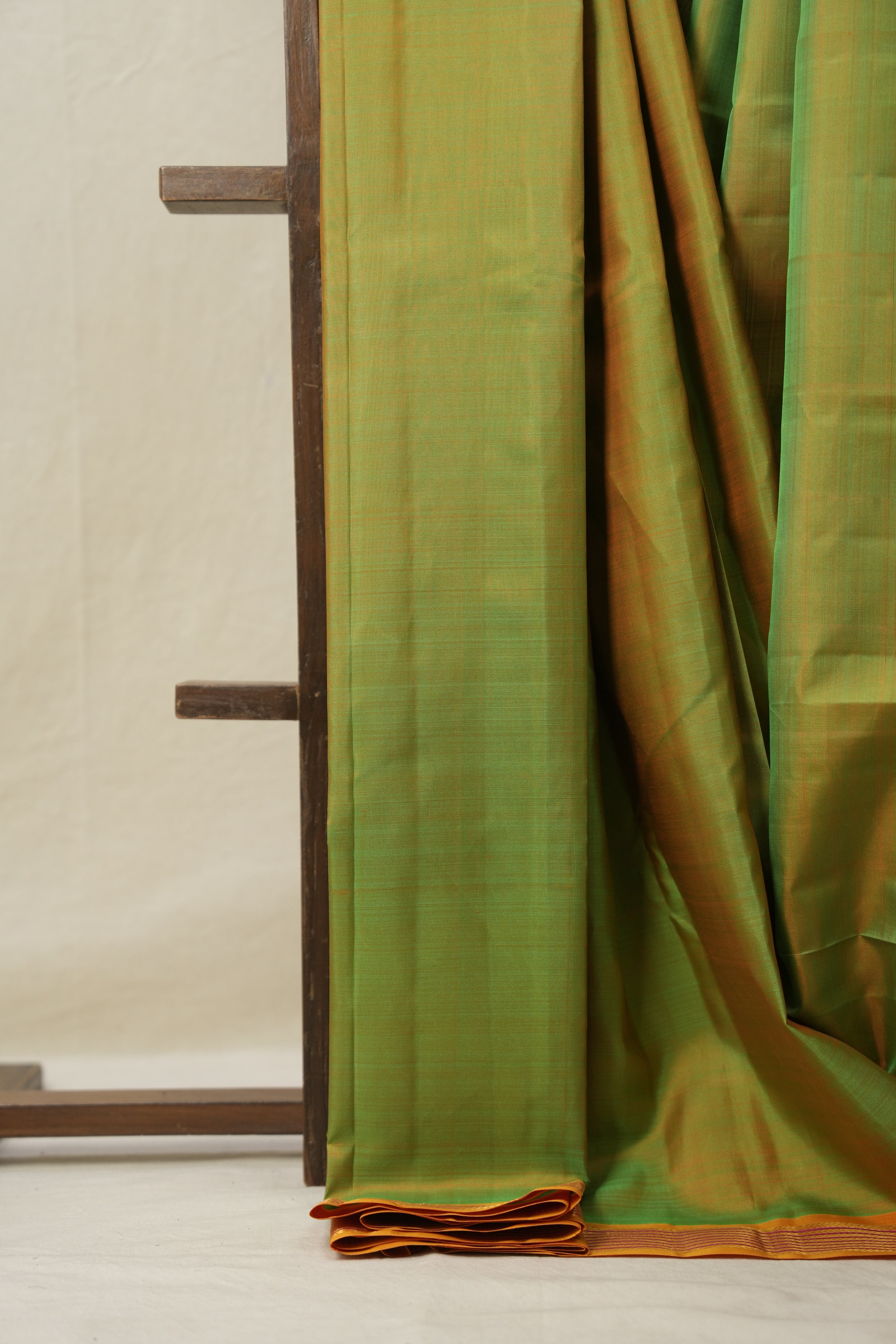 Two Tone Green Kanjivaram Silk Saree - SRTTGKSS1057