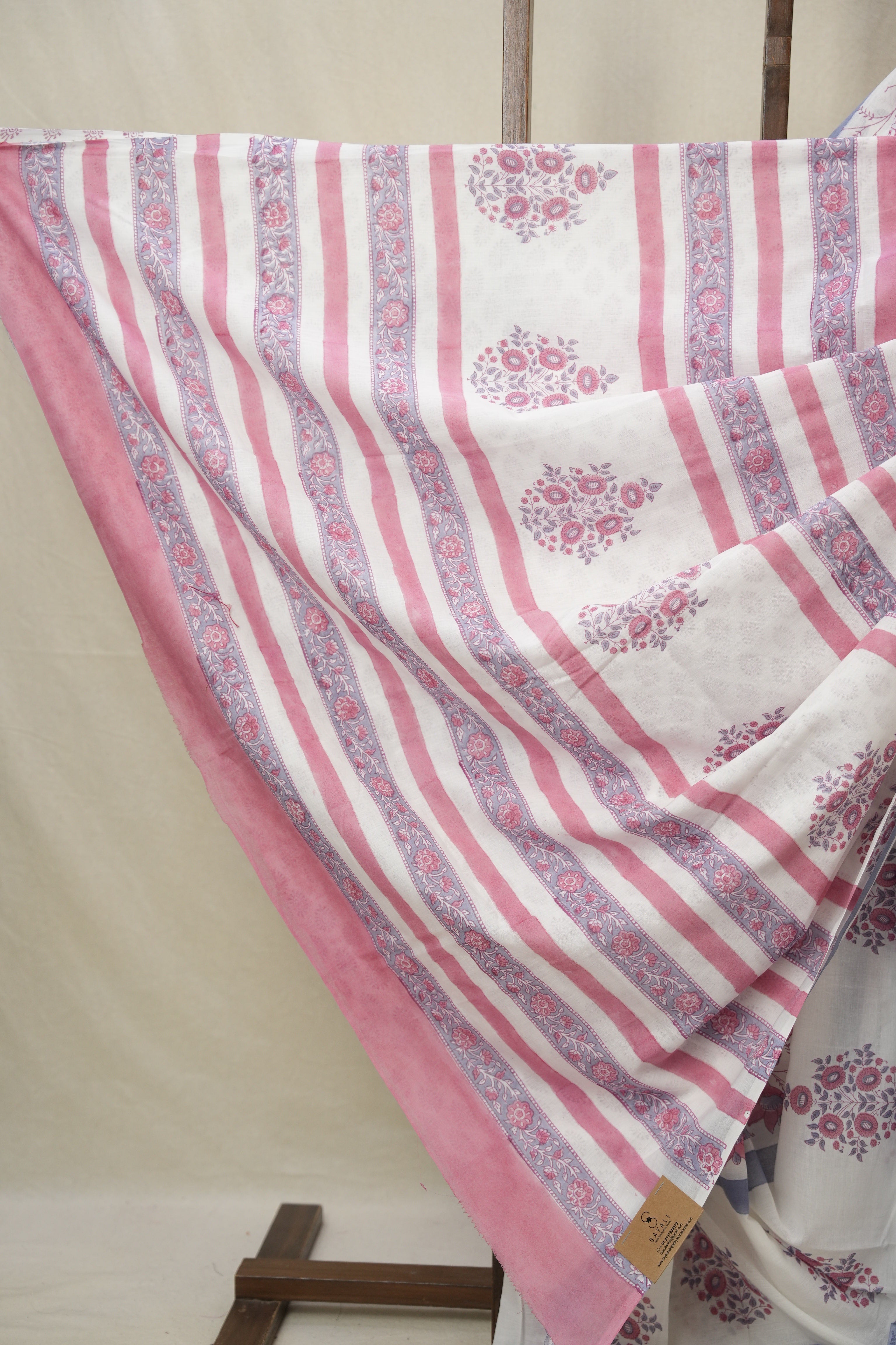 White HBP Cotton Saree - SRWCS3231