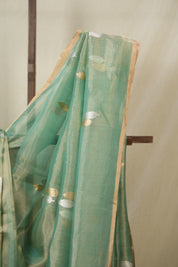 Turquoise Green Tissue Banarasi Silk Saree - SRTGTBSS60