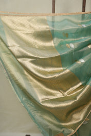 Turquoise Green Tissue Banarasi Silk Saree - SRTGTBSS60