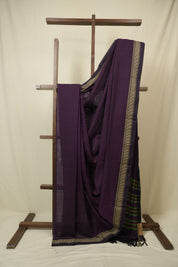 Purple Narayan Peth Cotton Saree - SRPNPCS31
