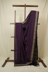 Purple Narayan Peth Cotton Saree - SRPNPCS31