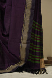 Purple Narayan Peth Cotton Saree - SRPNPCS31