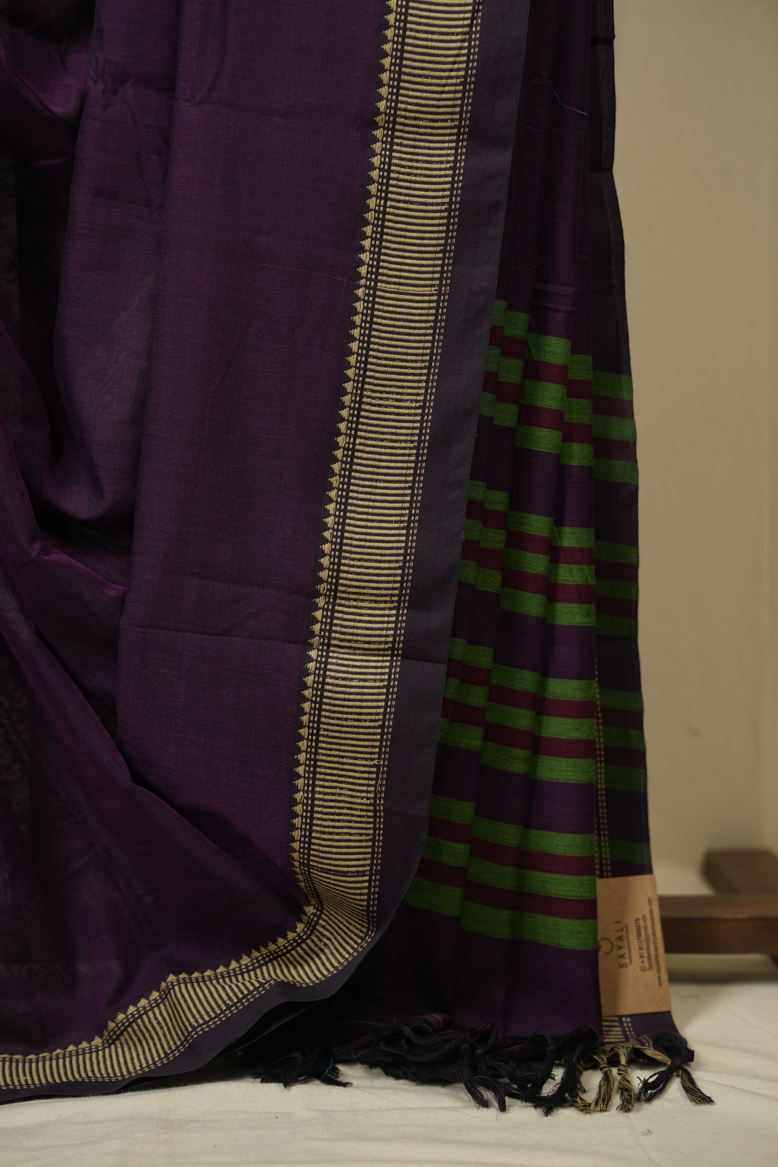 Purple Narayan Peth Cotton Saree - SRPNPCS31