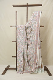 White HBP Cotton Saree - SRWCS3230