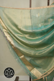 Turquoise Green Tissue Banarasi Silk Saree - SRTGTBSS60