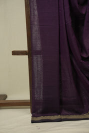 Purple Narayan Peth Cotton Saree - SRPNPCS31