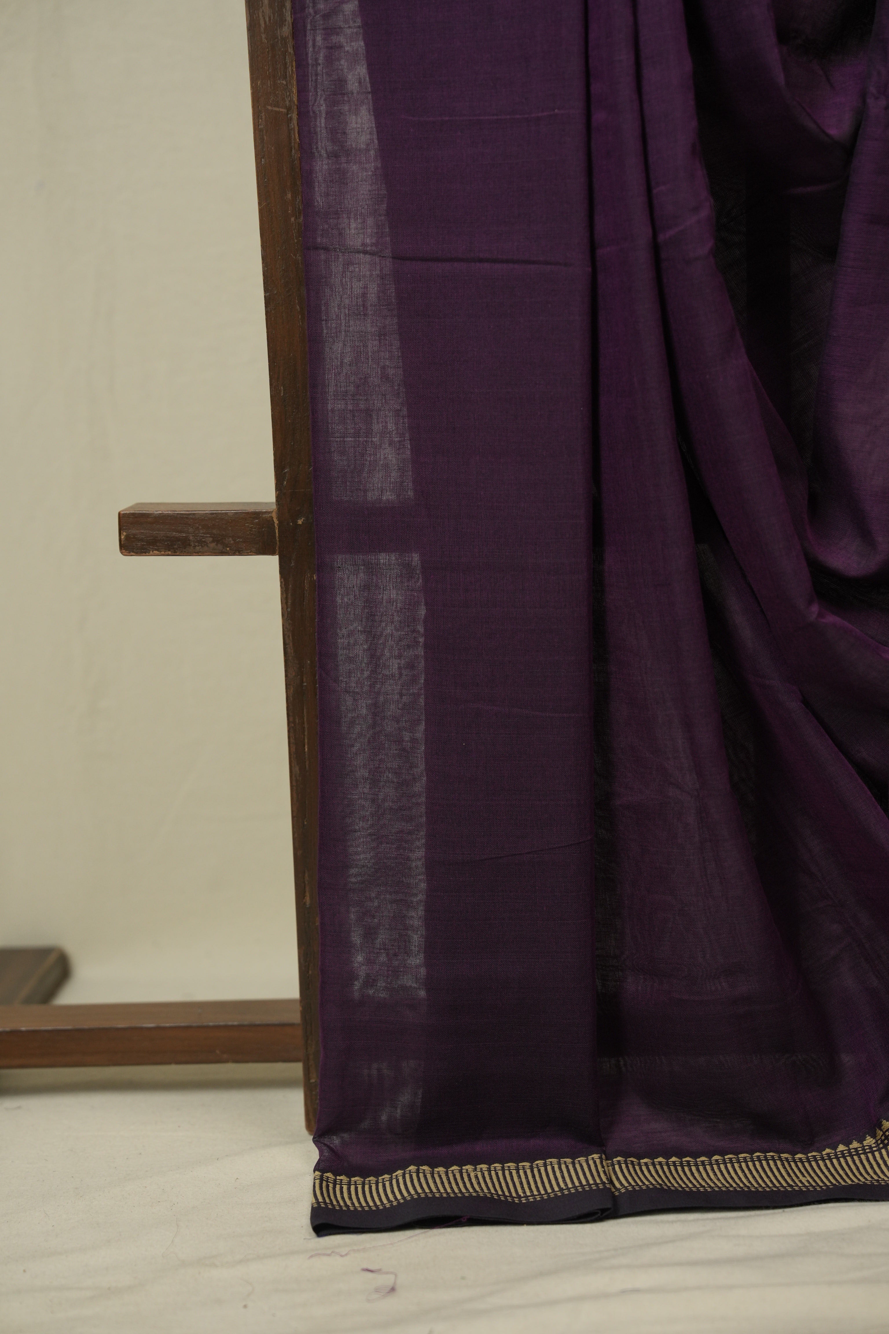 Purple Narayan Peth Cotton Saree - SRPNPCS31