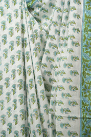 White HBP Cotton Saree - SRWCS3732
