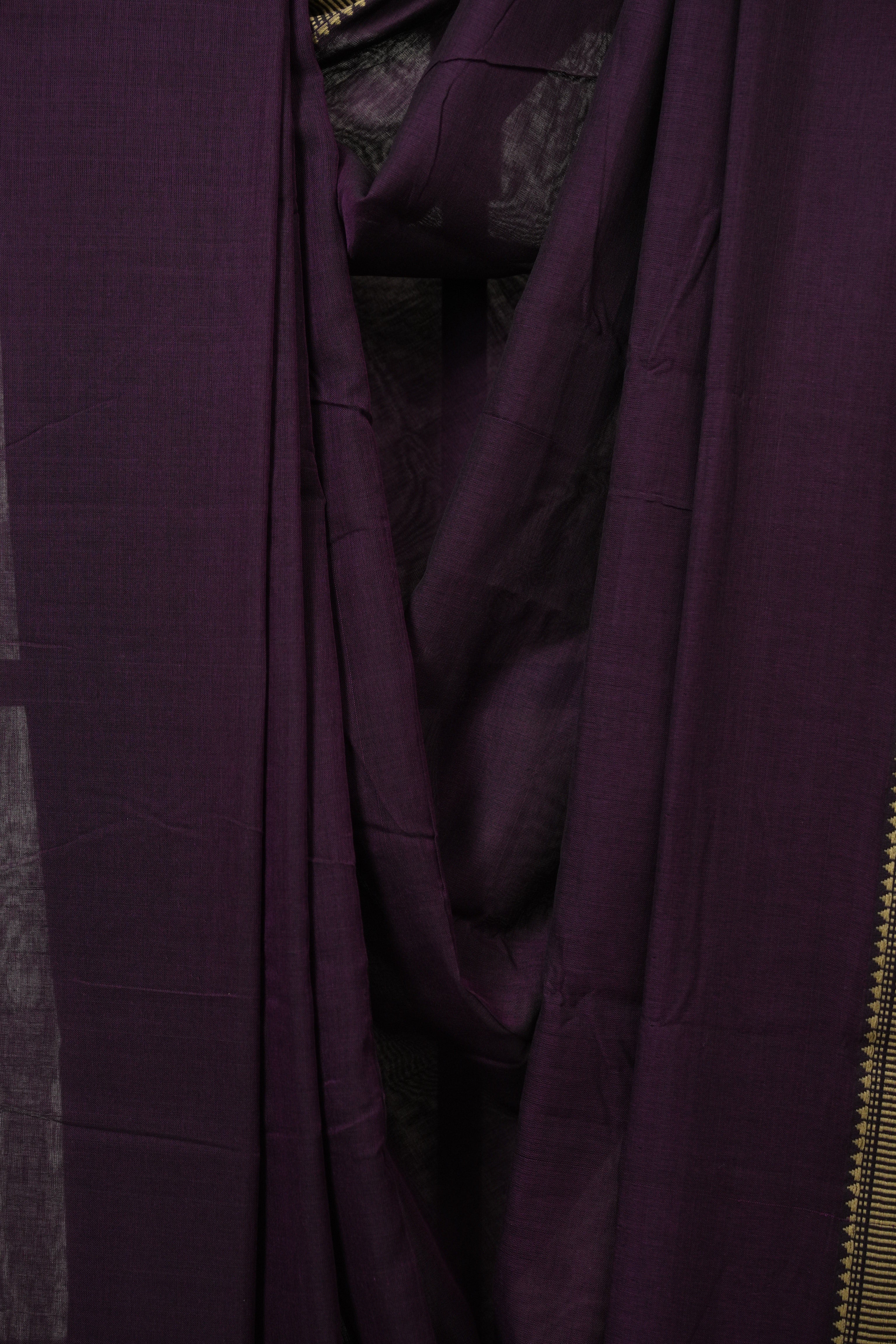 Purple Narayan Peth Cotton Saree - SRPNPCS31