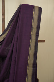 Purple Narayan Peth Cotton Saree - SRPNPCS31