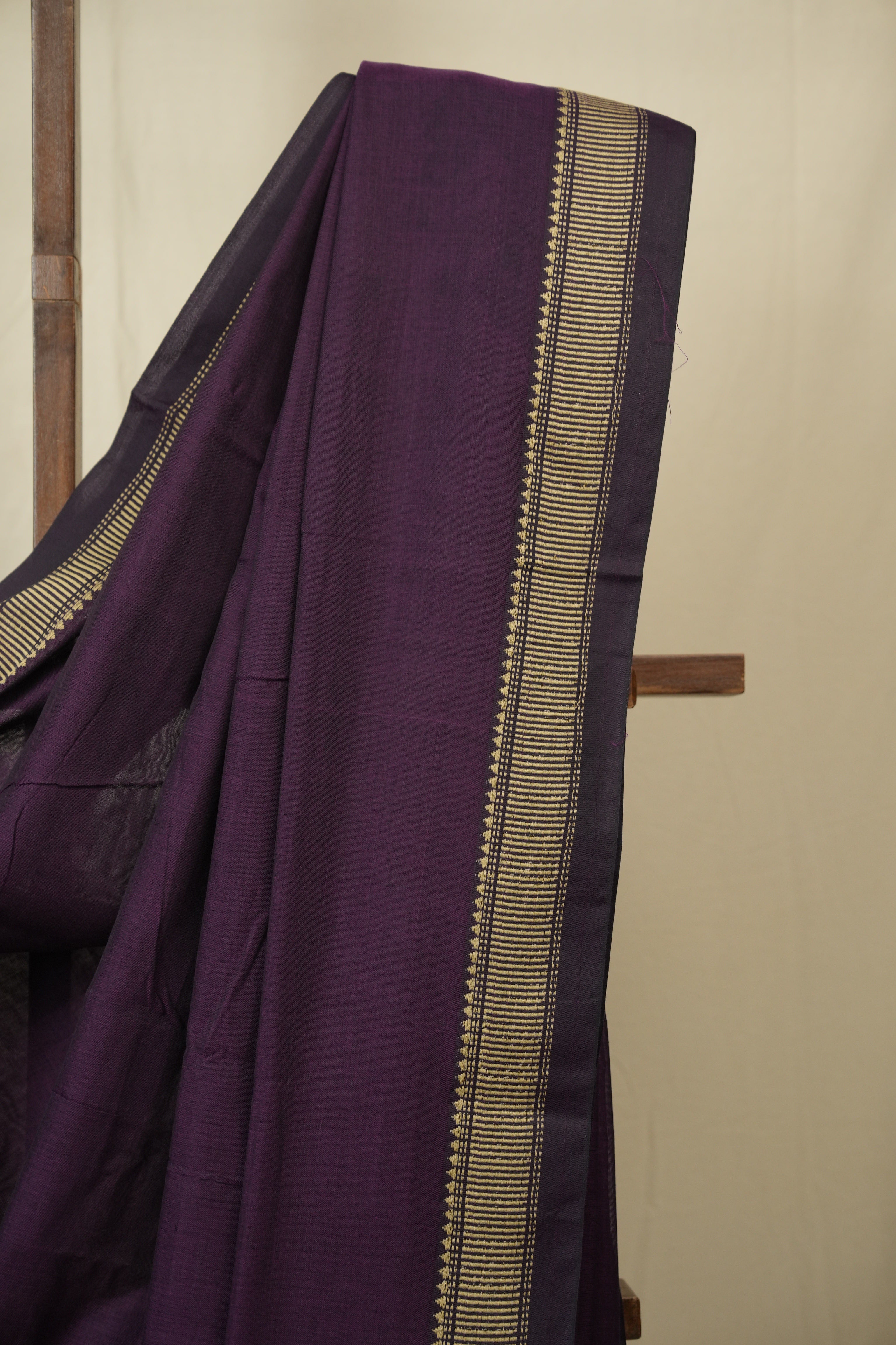 Purple Narayan Peth Cotton Saree - SRPNPCS31