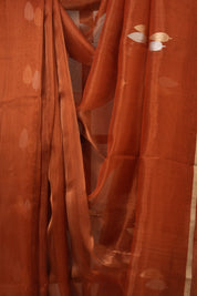 Rust Orange Tissue Banarasi Silk Saree - SRROTBSS66