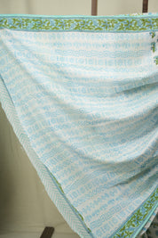 White HBP Cotton Saree - SRWCS3732