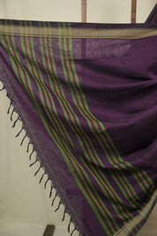 Purple Narayan Peth Cotton Saree - SRPNPCS31