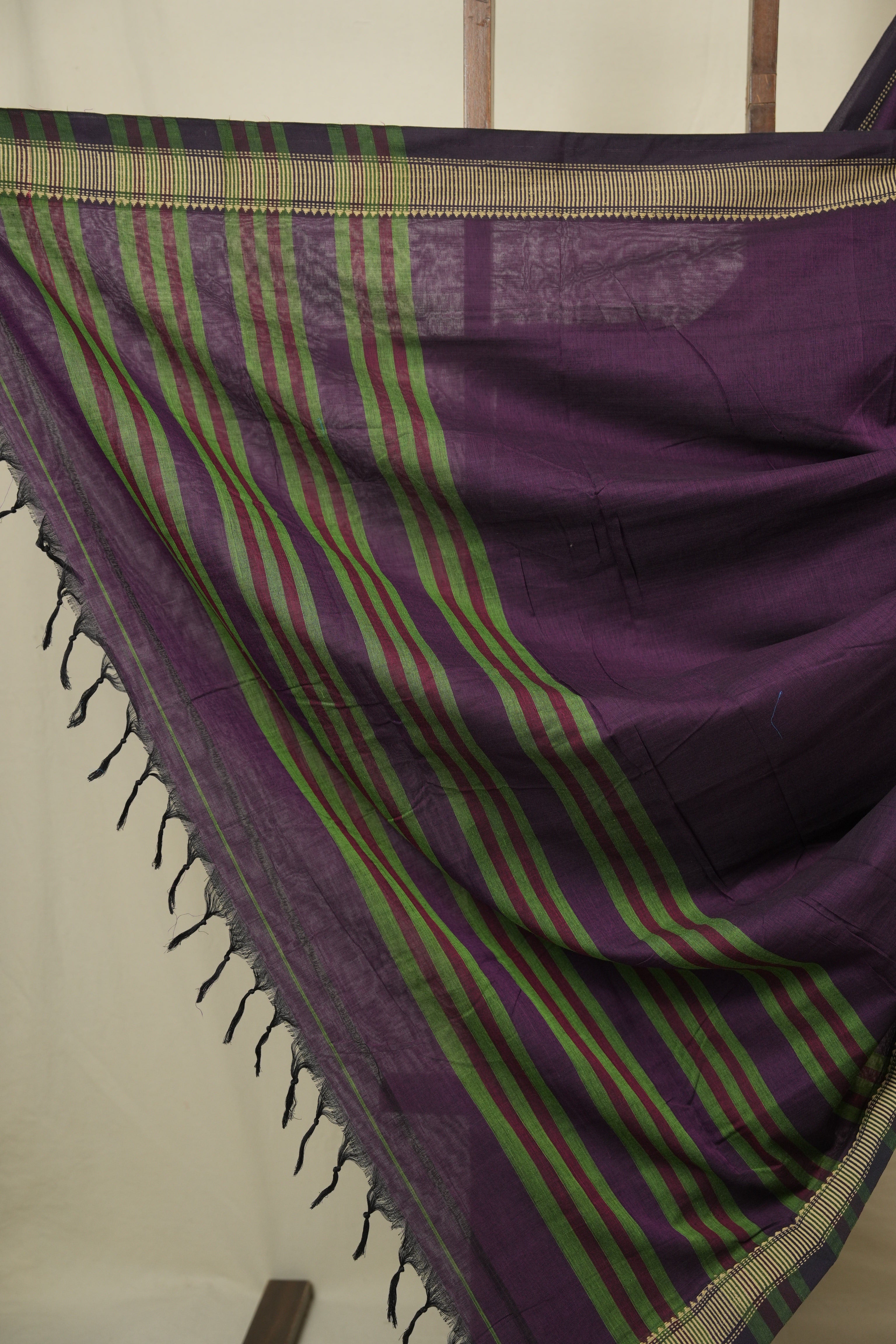 Purple Narayan Peth Cotton Saree - SRPNPCS31