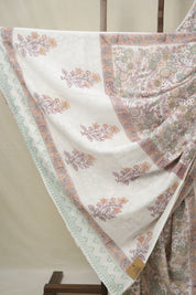 White HBP Cotton Saree - SRWCS3230