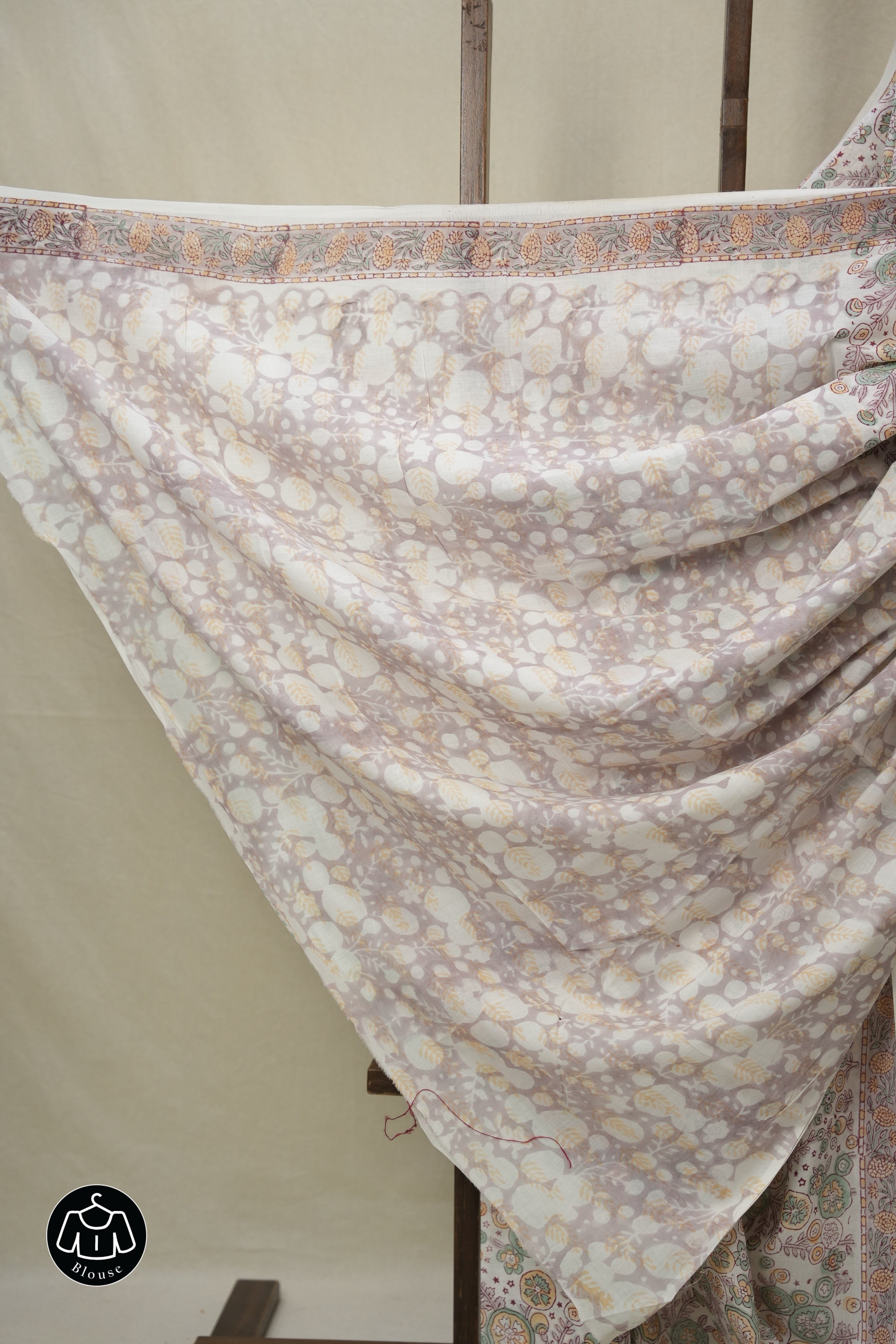 White HBP Cotton Saree - SRWCS3230