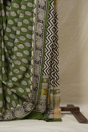 Green HBP Cotton Saree - SRGCS3229
