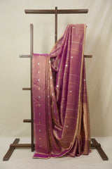 Two Tone Pink Tissue Banarasi Silk Saree - SRTTPTBSS69