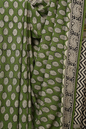 Green HBP Cotton Saree - SRGCS3229