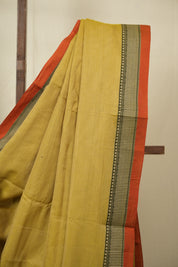 Yellow Narayan Peth Cotton Saree - SRYNPCS32