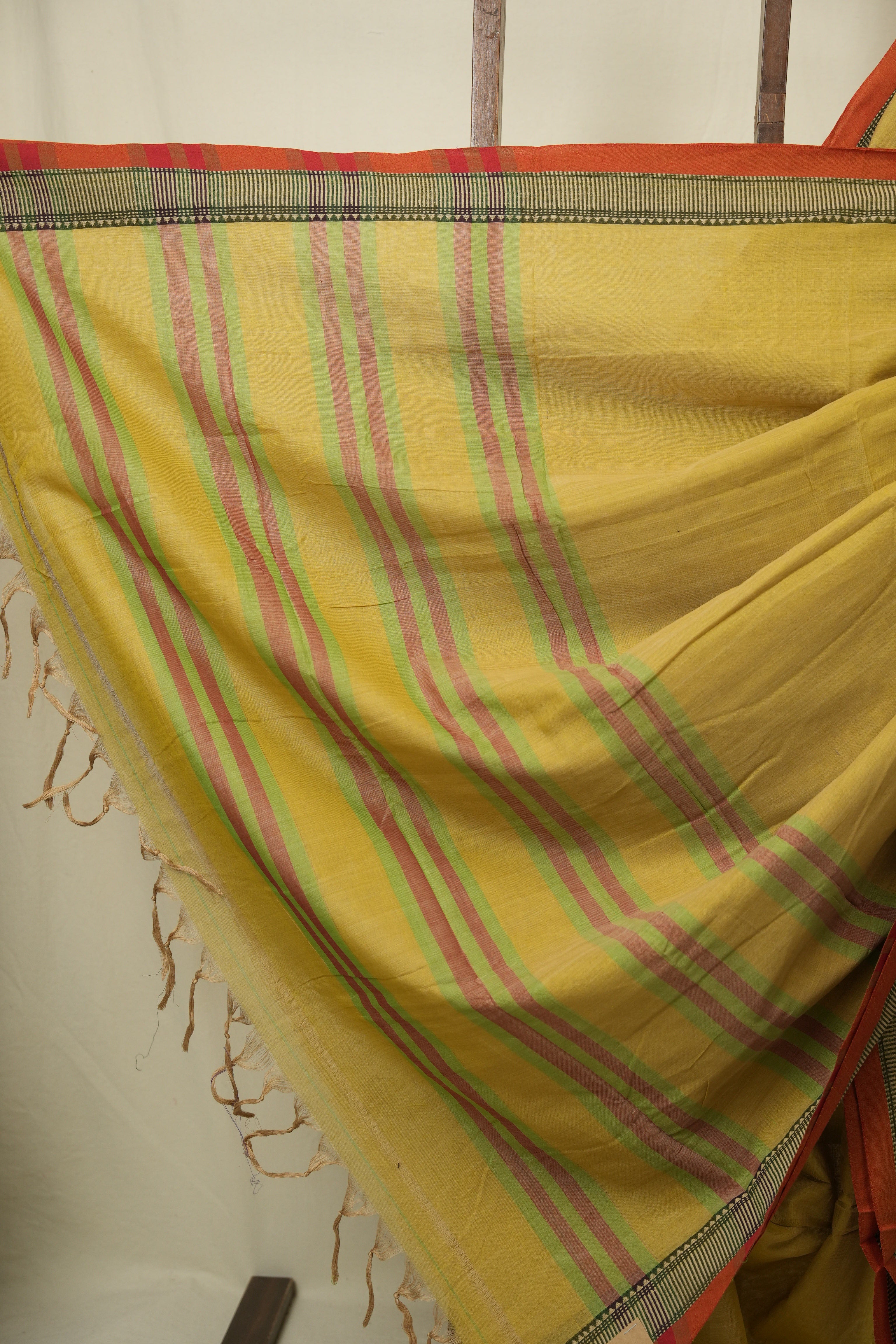Yellow Narayan Peth Cotton Saree - SRYNPCS32