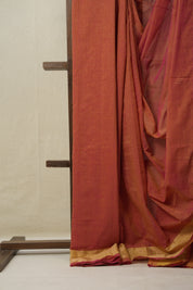 Orange Pink Cotton Paithani Saree - SROPCPS682