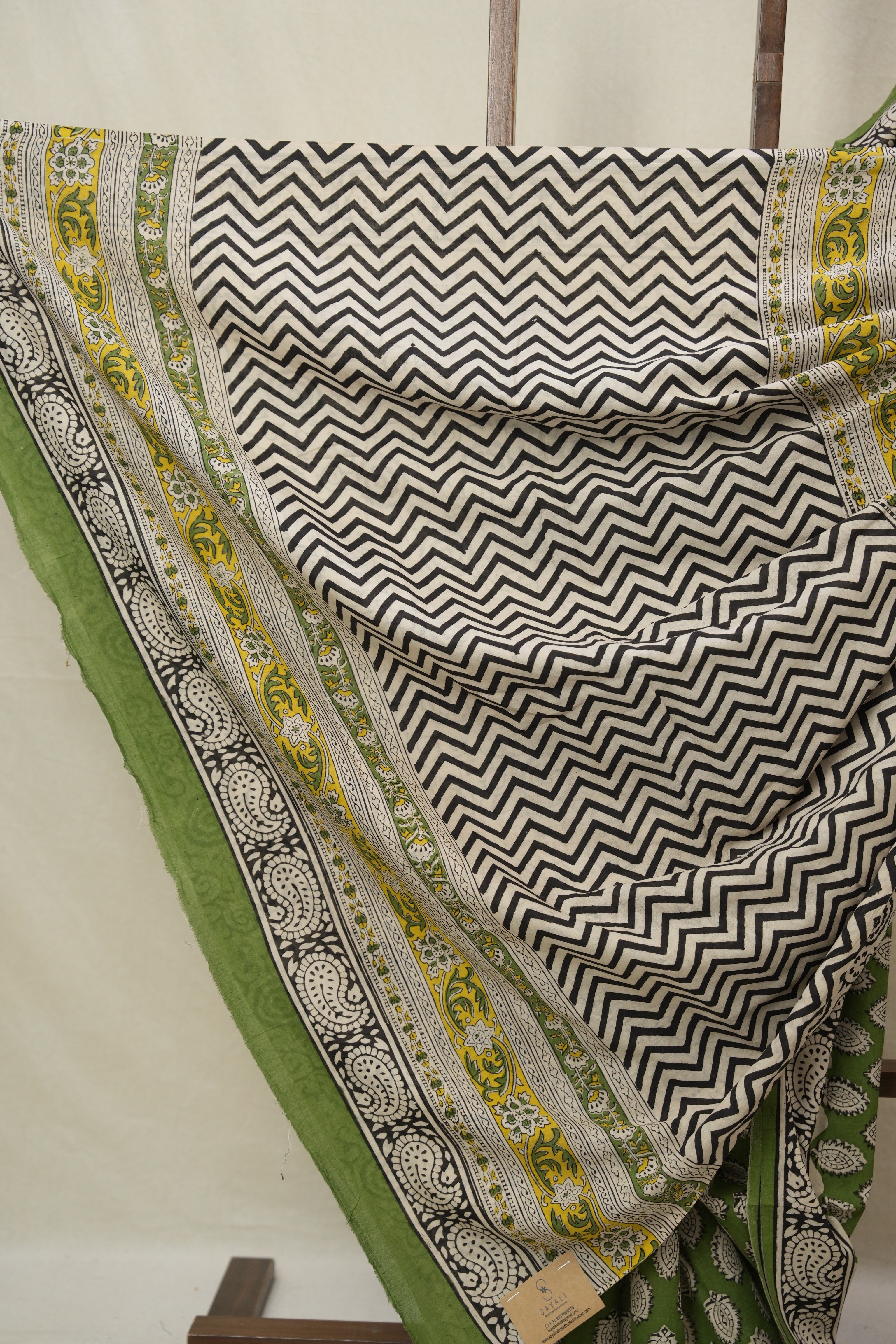 Green HBP Cotton Saree - SRGCS3229