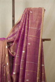 Two Tone Pink Tissue Banarasi Silk Saree - SRTTPTBSS69