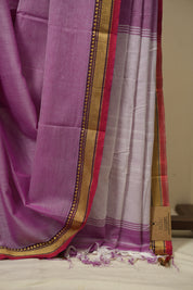 Pink Narayan Peth Cotton Saree - SRPNPCS34