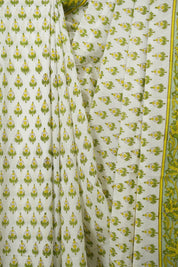 White HBP Cotton Saree - SRWCS3725